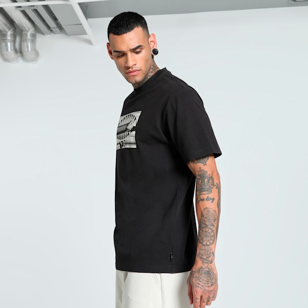 GRAPHICS "Fast" Men's Relaxed Fit Tee, PUMA Black, extralarge-IND